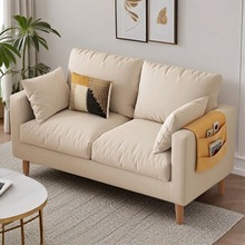 日式实木布艺沙发小户型双人三人位可拆卸洗客厅简约现代公寓包邮