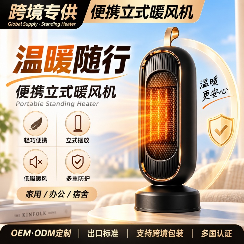 Meister Vertical Heater for Home Use, Small Desktop Heater, Ptc Fast Heating, Office Cross-Border Electric Heater