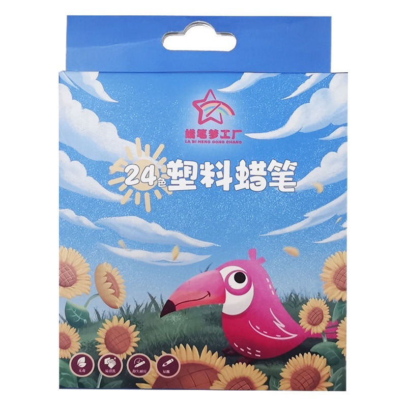 No Dirty Hand Crayon Kindergarten Washable Children's Oil Painting Stick Triangle Plastic Crayon Art Coloring Brush
