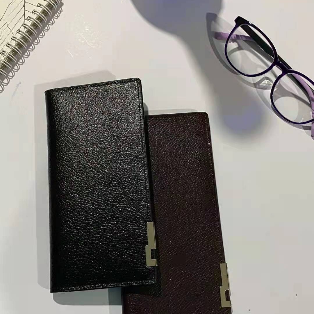 Simple and Fashionable Men's Long Wallet Soft Leather Clutch Bag Men's Clutch Bag Trendy Brand Large Capacity Men's Long Clip