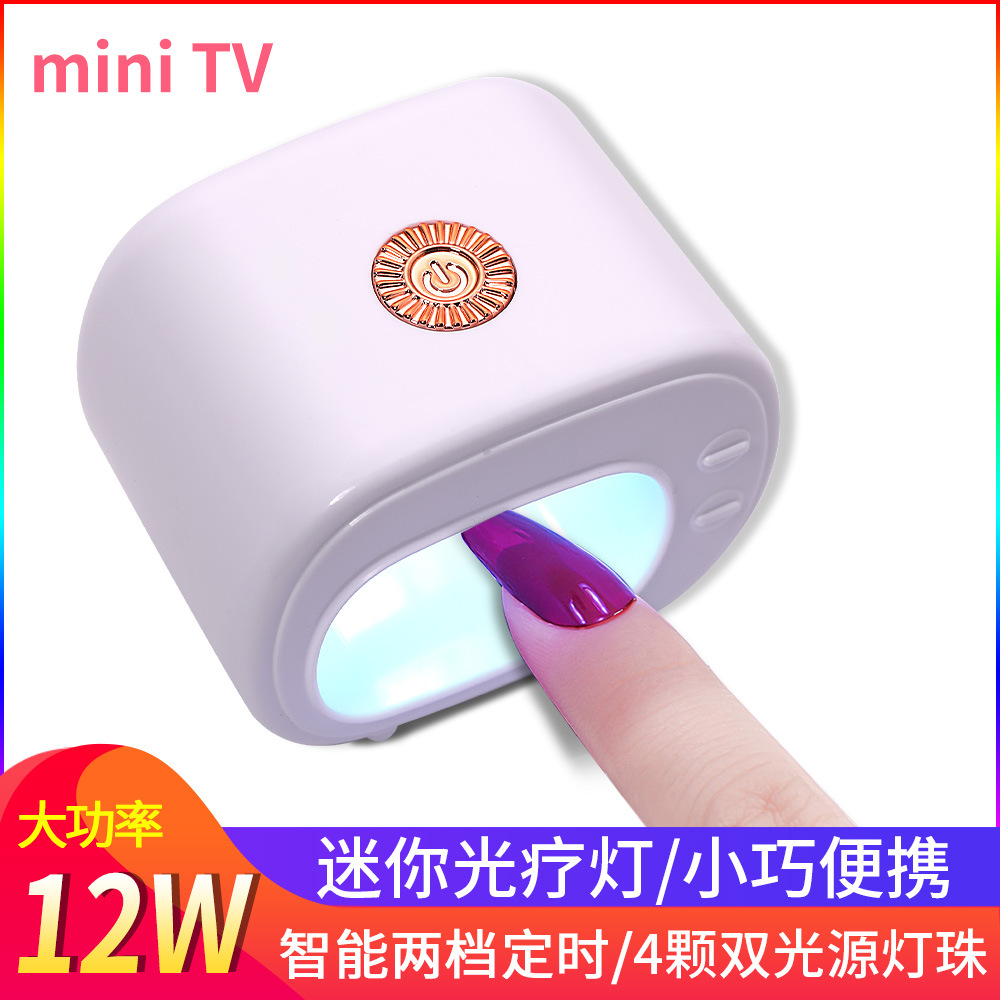 Lámpara de uñas mini tipo TV con secado rápido UV LED