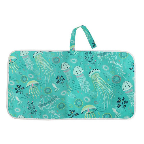Baby Storage Bag Waterproof Travel Bag Cartoon Outdoors Stroller Hook Diaper Wet Storage Pack Doodle Dual Zipper