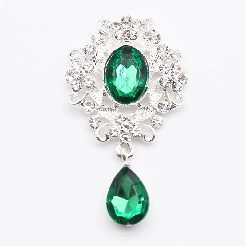 Korean-style Metal Pendant Hair Accessory, Crystal Drop Accent, Multi-Color Options
