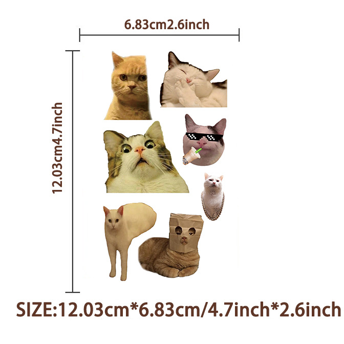 18g Weight tattoo stickers Event & Party Supplies 10 PCS/Package Quantity Holiday, Party Occasion Transfer decal Material Cat Pattern Cat Transfer Decal Tattoos & Body Art 10 PCS/Package 无