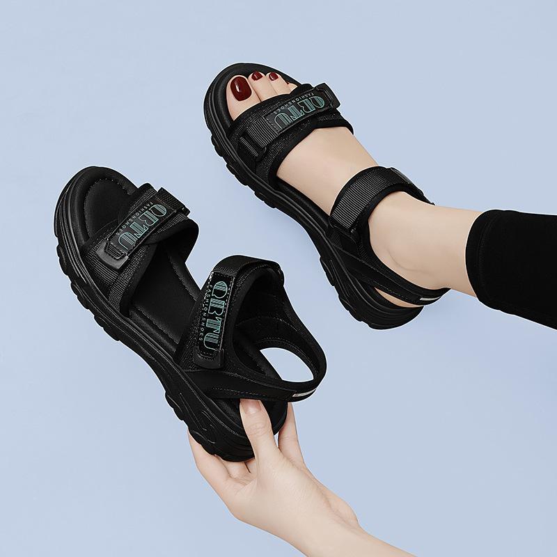 Sandal thể thao nữ đế dày phong cách ballet mùa hè 2024 — 9819 xanh đen, 9819 mét xanh lục