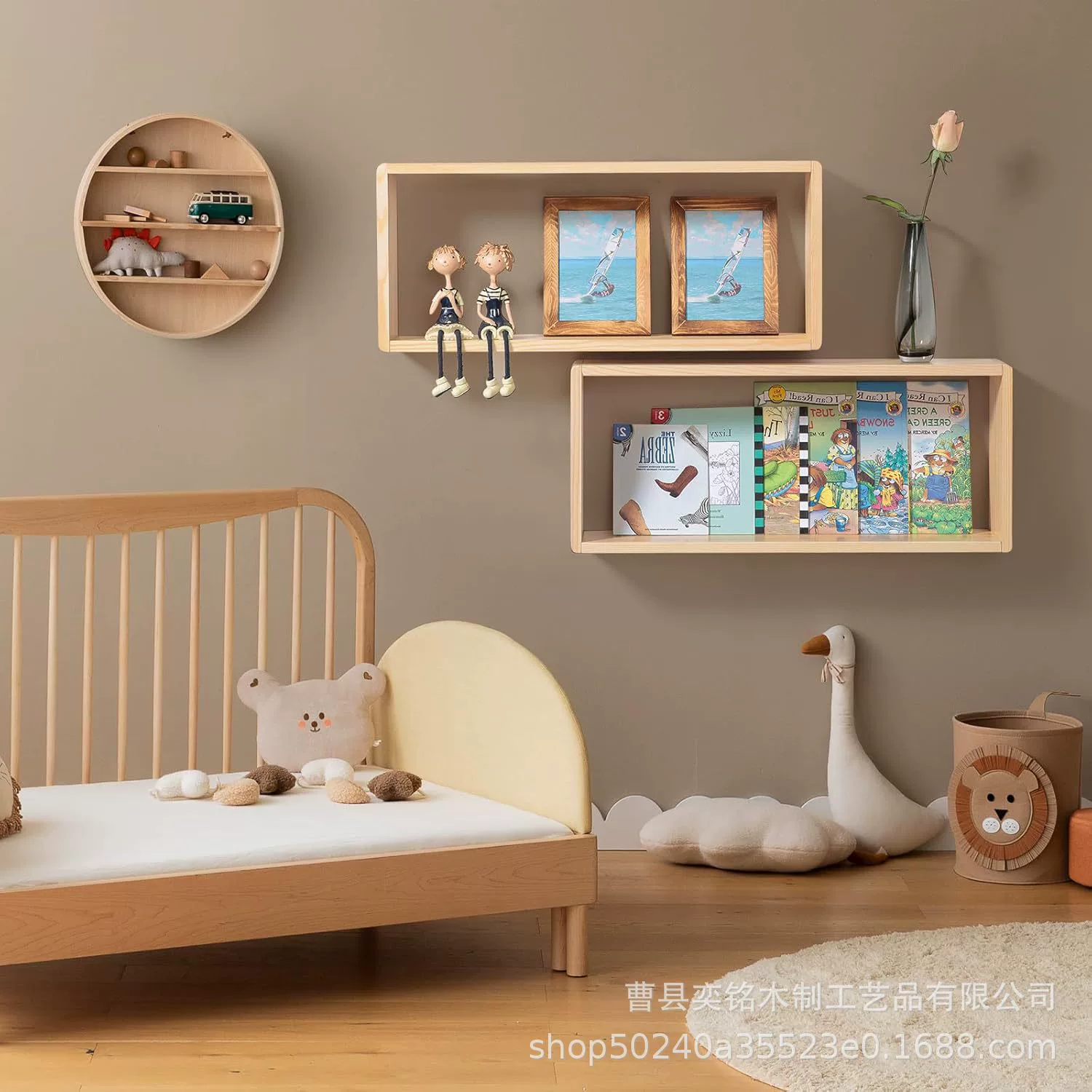 Деревянная настенная подставка для хранения настенная книжная полка детская комната игрушка отделка подставка для украшения декоративная подставка для хранения массива дерева