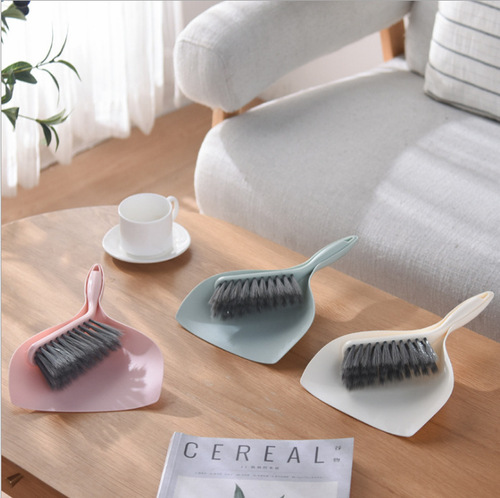 Mini broom and dustpan set, small broom and dustpan, desktop cleaning broom, plastic trash shovel, hair broom, dust removal broom