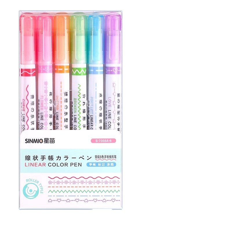 花型輪郭ペン、カーブペン、メモを取るためのカラーペン、手書き新聞専用手帳ペン、学生用スクライビングペン、速乾性|undefined