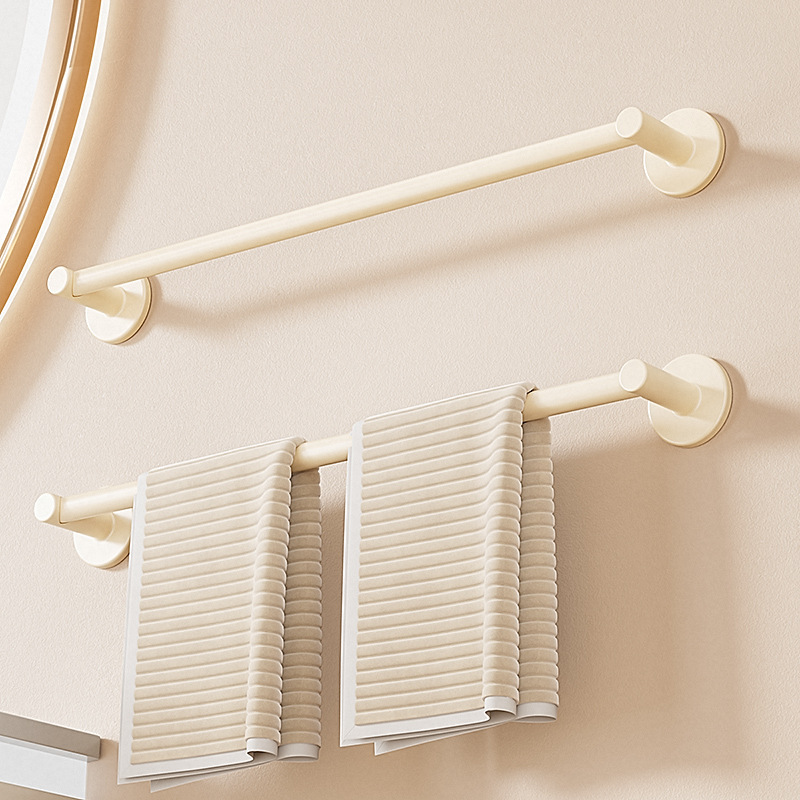 Cream-style Towel Rack Toilet Punch-free Bathroom Shelf Storage Rack Wall-mounted Toilet Towel Storage Rack
