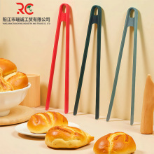 硅胶食物夹 面包夹子 牛排夹烧烤夹自助餐烤肉夹 耐高温V型食物夹