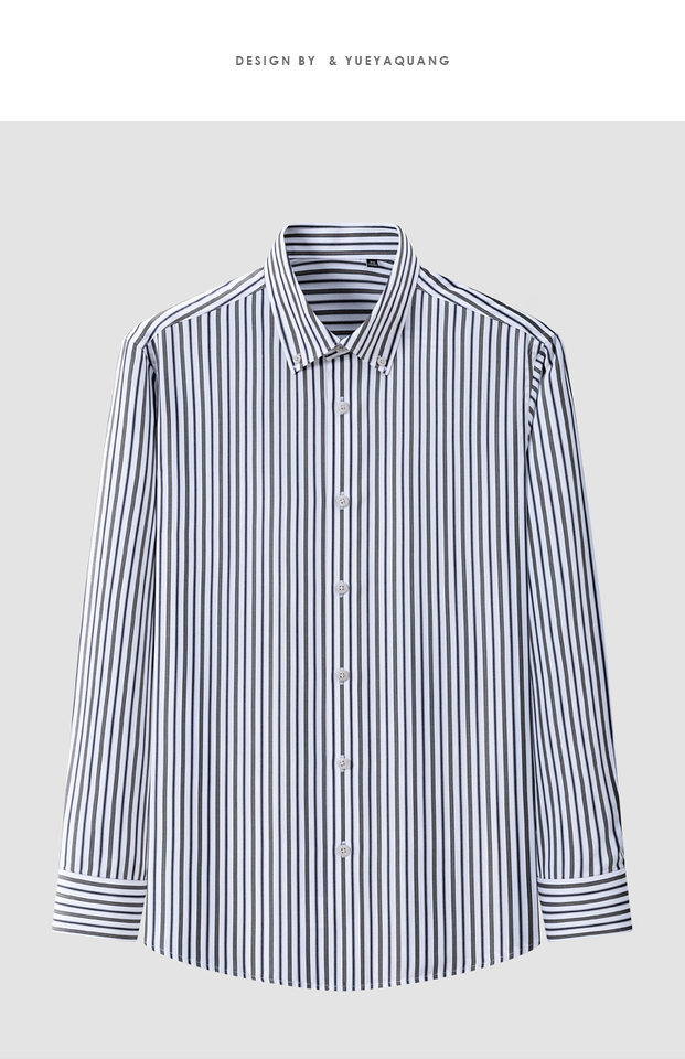 Áo sơ mi nam dài tay 100% cotton 200 sợi chống nhăn họa tiết kẻ sọc kẻ caro phong cách công sở — Họa tiết kẻ caro hồng đào - Tay dài - Cổ cài khuy 301, Kẻ caro nâu xanh - Dài tay - Cổ cài khuy 309, Kẻ sọc xanh lá - Tay dài - Cổ cài khuy 307, Lan Tiểu Cát - Áo dài tay - Cổ cài khuy 308 chi tiết 25