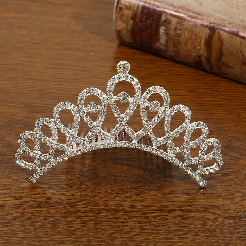 Детская металлическая тиара princess, блестящие стразовые ободки для волос, подарок на день рождения, несколько стилей