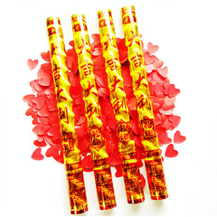 Opening auspicious, great luck, hand-twist cannon tube wedding, marriage celebration ceremony flower-handheld rotating cannon tube 60cm