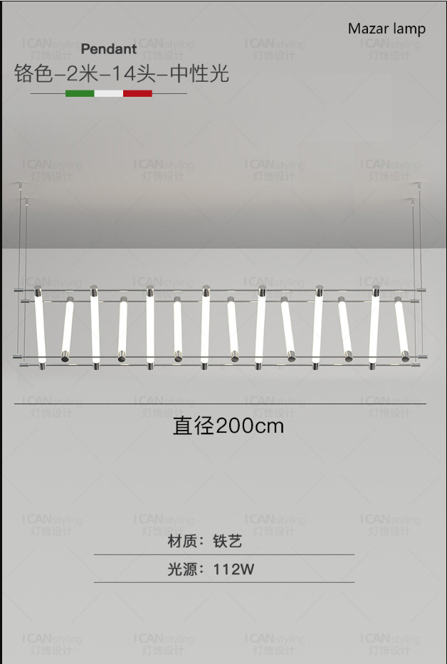 Zhongshan diseñador de lámparas candelables iluminación de estudio minimalista oficina creativa barmaza arte restaurante lámpara