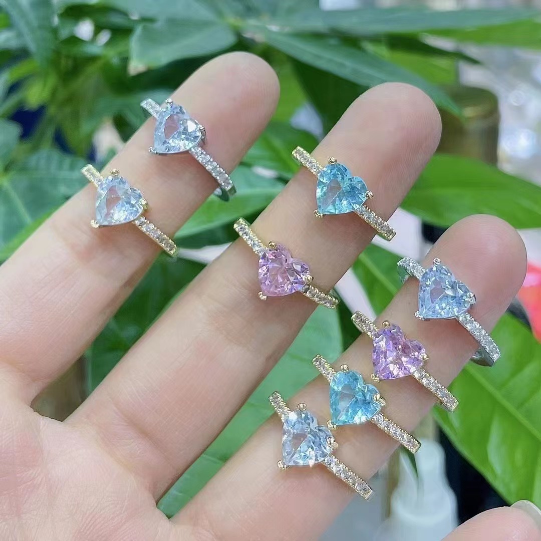 Open Rings Classification Copper Material Geometric Pattern Geometric Metal Plating Zircon Unisex Single Ring