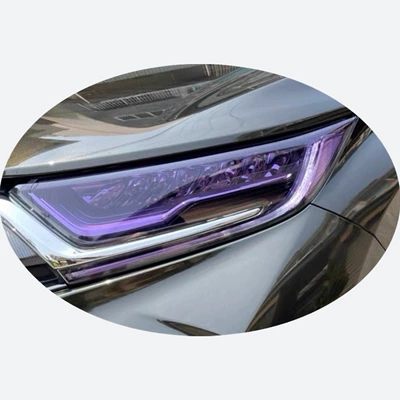 Car headlight protective film – Taillight Soft Protective Film Glossy Black - tpu-white-to-smoked-purple-03x-1m-transparent-at-night-imported-tpu-default-item