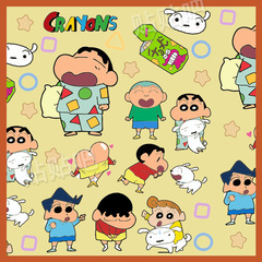 蠟筆小新車貼車身水杯貼電腦手機殼貼紙電動車摩托裝飾後視鏡貼紙