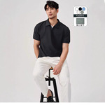 商务美式海鸥领短袖T恤男款休闲翻领百搭刺绣修身polo衫男装潮流