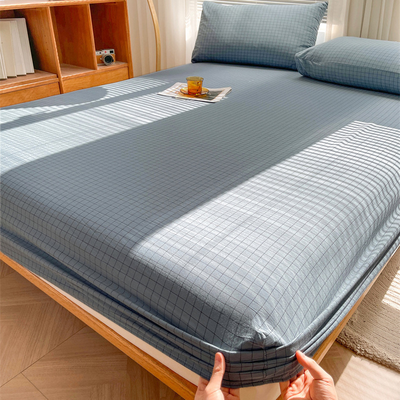 2024 nueva clase A de algodón teñido en hilo de algodón lavado funda de almohada para estudiantes