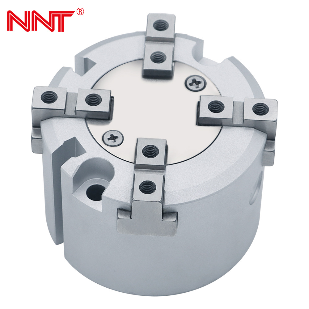 NNT气动平行手指气爪 圆柱形四爪气缸MHS4 双作用气机械手