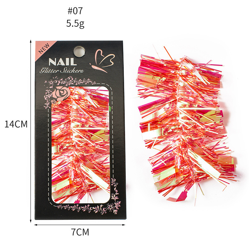 Finger princess manicure vidricola 12 colores caramelo irregular papel láser esmaltado aurora espejo pegatinas de manicure