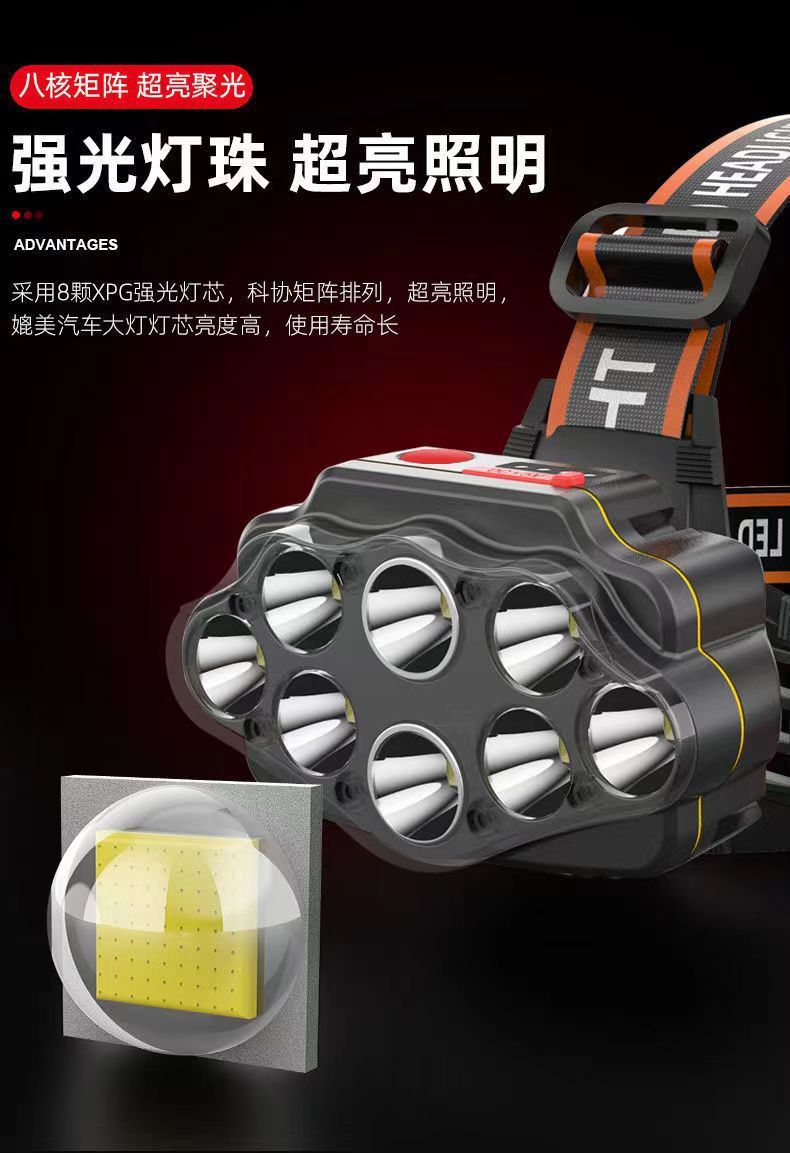 八核巨亮自行车灯