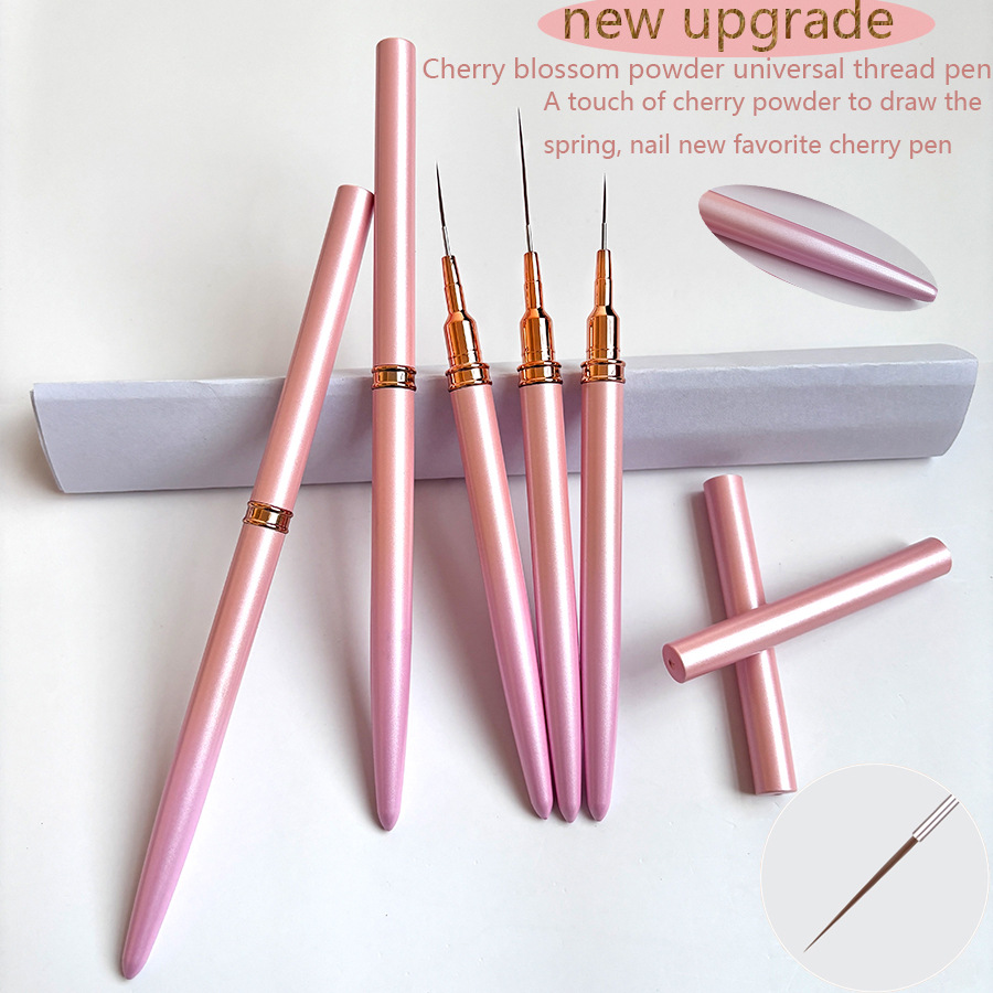 Nuevo juego de 5 bolígrafos de uñas en polvo nacarado herramientas de pintura al por mayor bolígrafo de dibujo de uñas bolígrafo pintado tienda de uñas