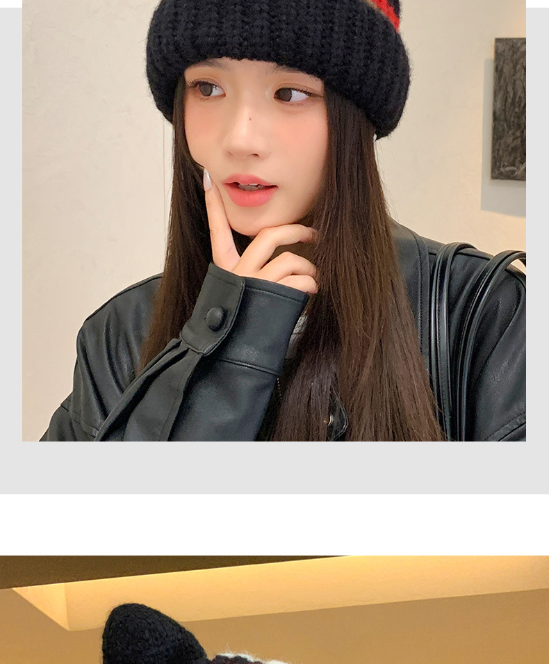 Amerikanischer Stil, süß, cool, dicker, gestreifter Strickpullover aus Schweineohrwolle für Herbst und Winter, warm, lässig, vielseitig, winddicht_voghion.com