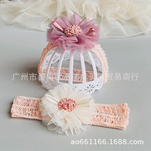 春夏甜美花朵婴儿发带女宝宝满月拍照头饰新生儿不勒头大弹力头带