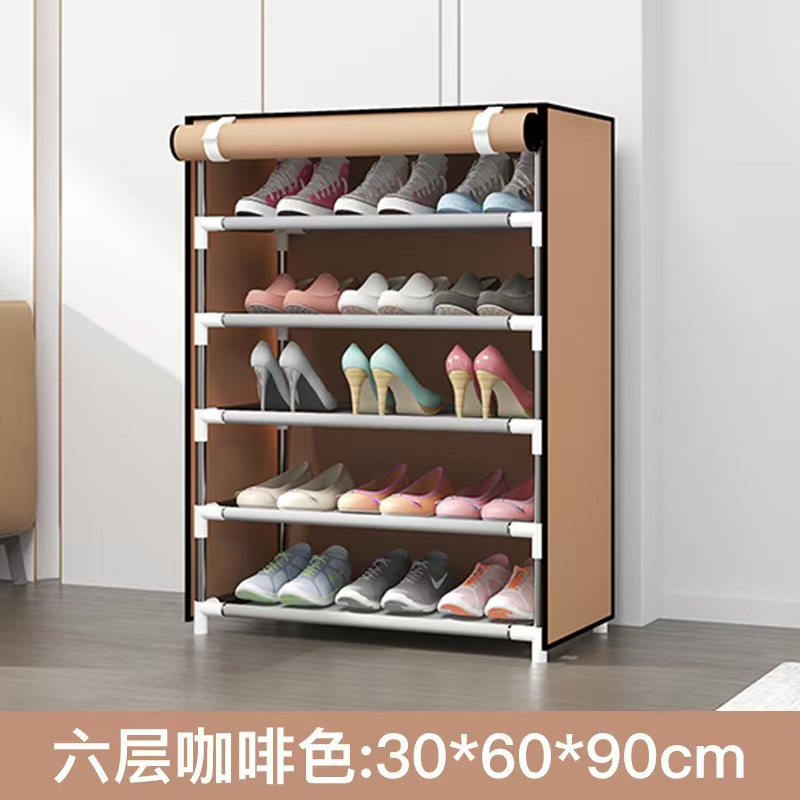 Vietnam venta caliente a prueba de polvo zapato armario rack de almacenamiento ensamblaje casero estante de zapatos multicapa estante de almacenamiento de zapatos simple y económico