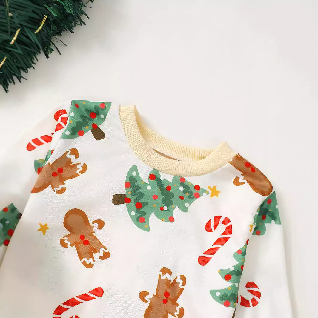 국경 간 크리스마스 폭발  귀여운 색 크리스마스 트리 하 옷 크리스마스 등반 옷 0-1 세