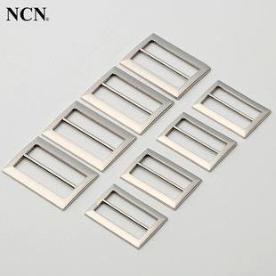 [in stock] in stock Metal Square Three Buckle Windbreaker Waist Belt Buckle Accessories Clothes Strap Hat Adjustable Buckle Silver