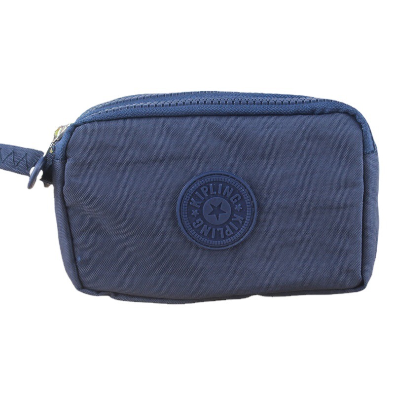 Korean Style Fabric Hand-held Coin Purse Women's Long Fashionable Three-layer Zipper Large Capacity Large Screen Mobile Phone Key Bag