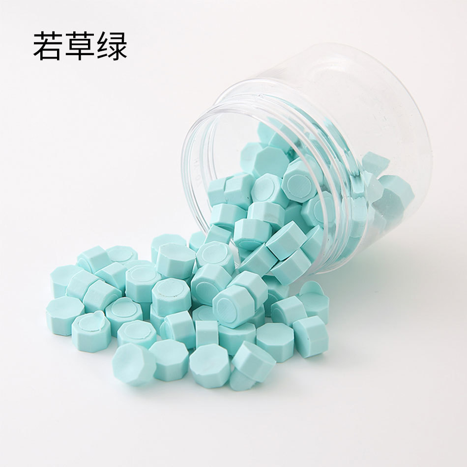 Macaron en caja de 50 colores, cera de pintura de fuego de color mixto, cera de botella granular mate, 60g, peso neto, aproximadamente 38g, sobre, cera sellada