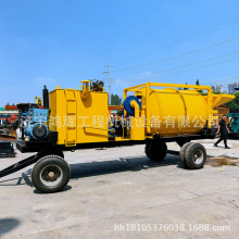 牵引沥青拌合机 1.5方废旧沥青料再生搅拌设备 新料一体路面修补