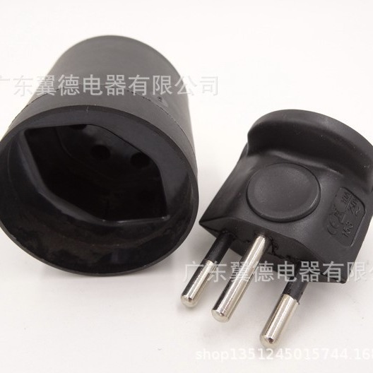 YD-153法国转换插头 法式转瑞士旅游家用转接头10A