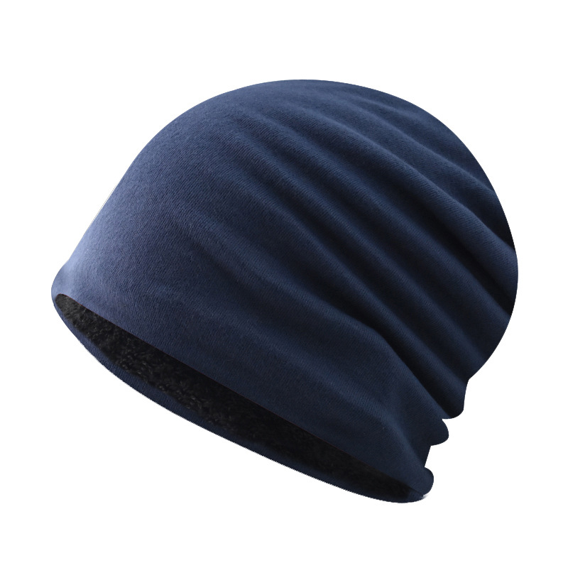 Otoño e Invierno nuevo jersey sombrero todo-fósforo forrado de vellón cerrado dedo del pie sombrero de los hombres al aire libre espesado cálido confinamiento de las mujeres pila sombrero