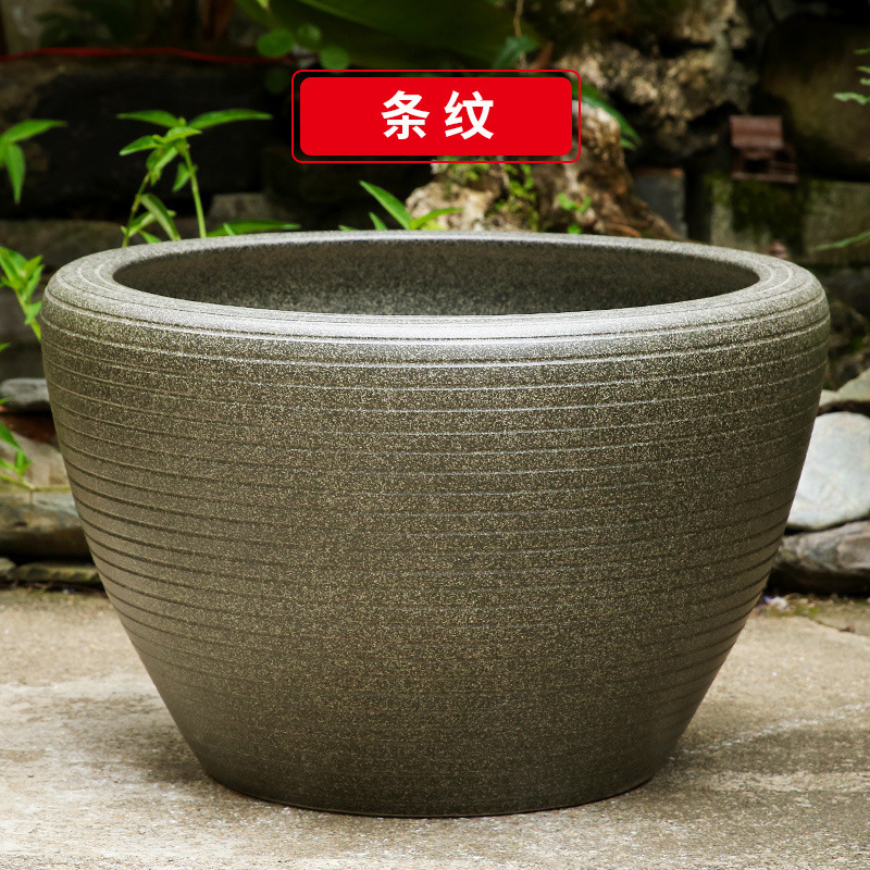 古法生态土陶瓷养金鱼缸荷花睡莲池老旧式阳台室户外庭院大号水缸|undefined
