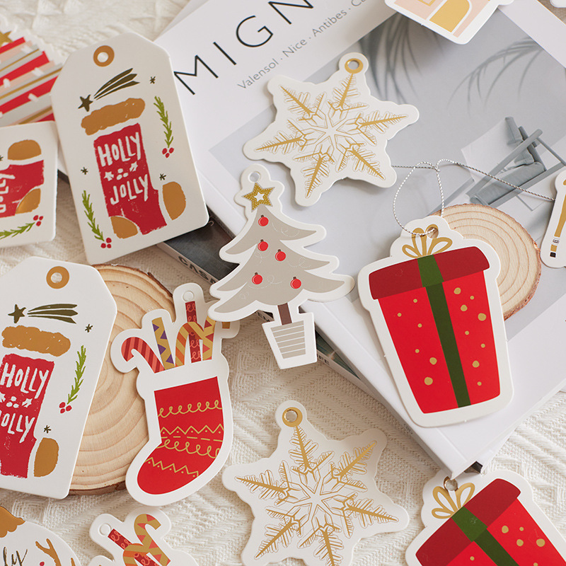 Nordicins tarjetas de Navidad elevadoras decoraciones de Navidad colgante árbol de Navidad colgante decoración tarjeta de mensaje