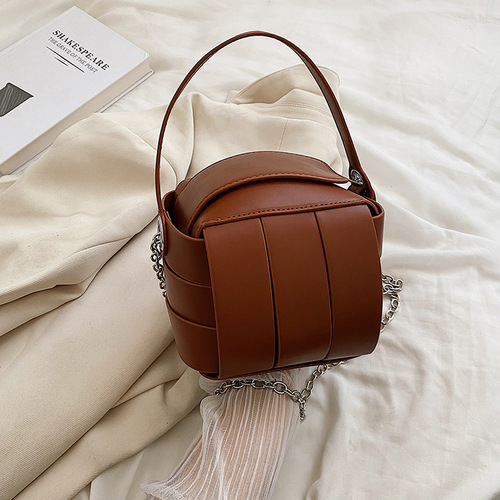 Cross-border Korean version women's  new woven small square bag Korean version splicing contrasting color chain shoulder bag for women