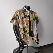 夏威夷衬衣云南泰国旅游度假男女情侣装短袖速干薄夏季沙滩花衬衫