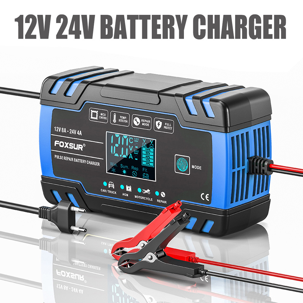 Multi-Stage Automatic Smart Battery Charger 100-240V battery charging