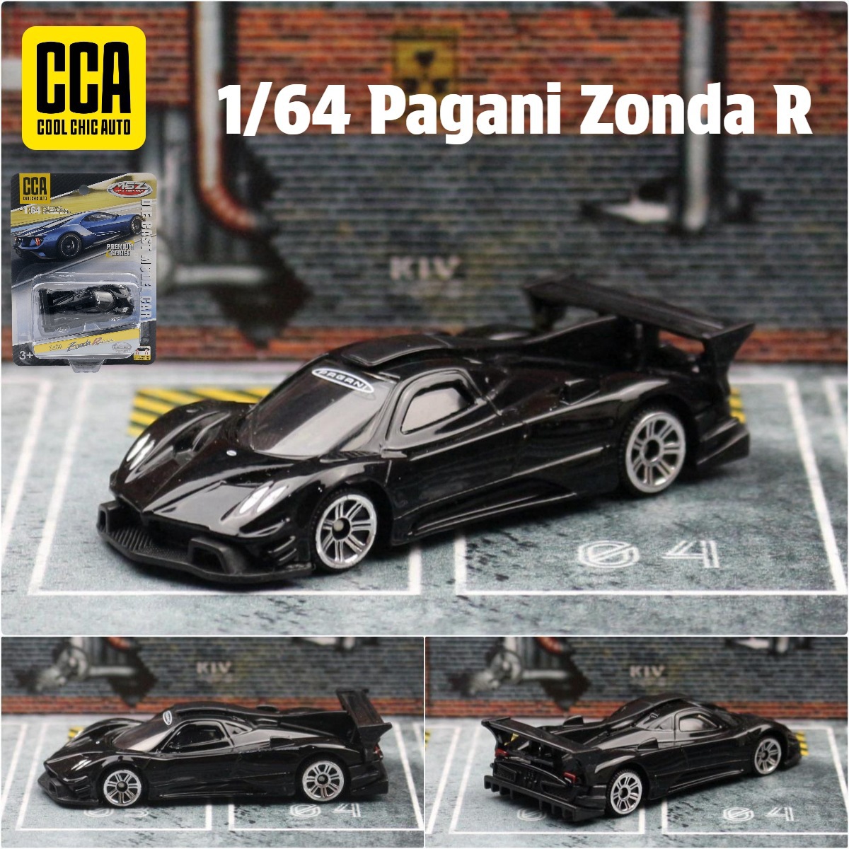 CCA 1/64 Pagani Zonda black
