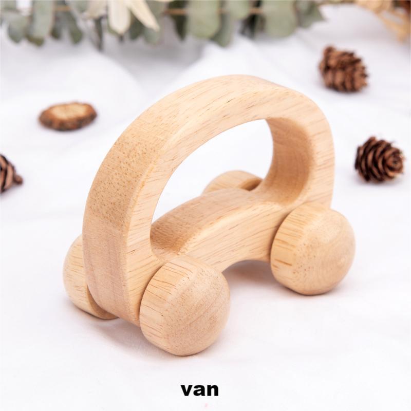 Weiweihu cochecito de madera versión Q para niños de 0 a 3 años de edad, coche de madera maciza, entrenamiento de la capacidad de agarre del bebé, juguete educativo