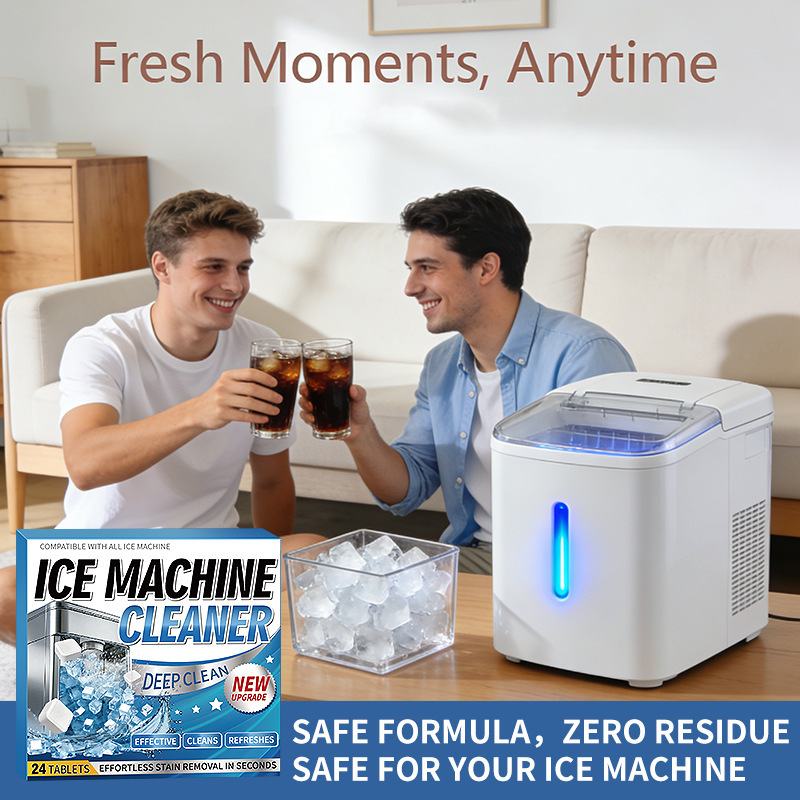 Cross-Border Ice Machine Cleaning Tablets, Ice Machine Effervescent Cleaning Tablets, Cleaning and Decontamination Tablets, Cleaning and Descaling Tablets for Ice Machines, Maintenance and Cleaning