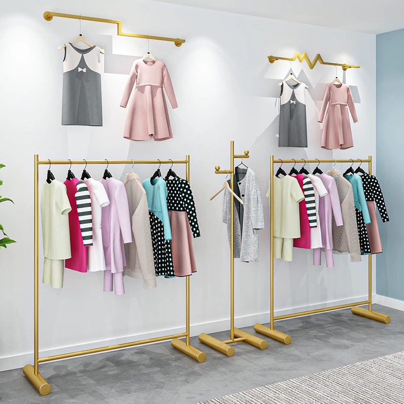 Магазин одежды вешалки полки напоенные полки для мужчин и женщин магазин одежды вешалка для одежды стеллаж
