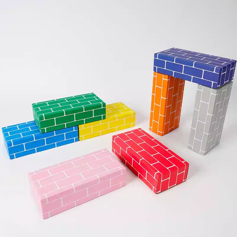 Ladrillos de papel, juguetes de papel para niños, área de construcción de ladrillos, ladrillos de simulación de caja, cajas de papel, bloques de construcción de cartón, ladrillos