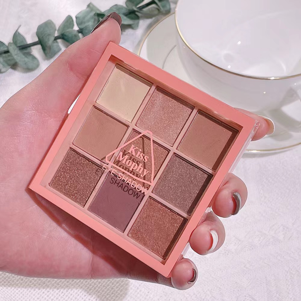 Autumn and Winter new pumpkin color earth color matte makeup eye shadow pearlescent 9 color makeup eye shadow plate