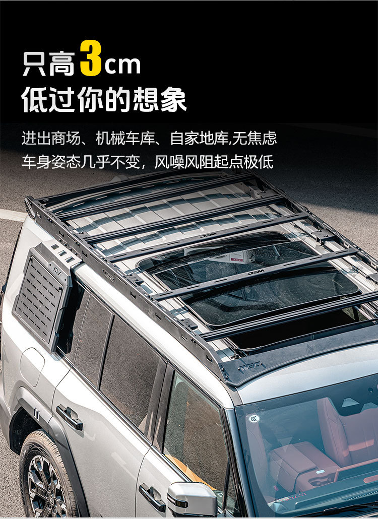 Zongheng G700 roof rack WEC ladder camping self-driving vehicle expansion modular thickened roof platform