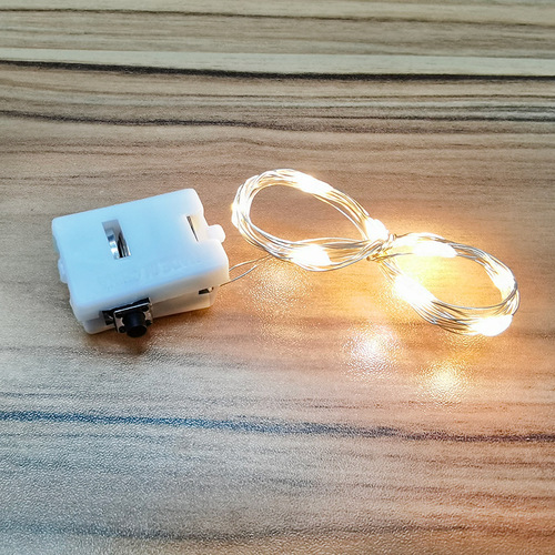 Small square box light string, cake gift box handbag decoration LED string light, Christmas copper wire light, flower small white box lantern